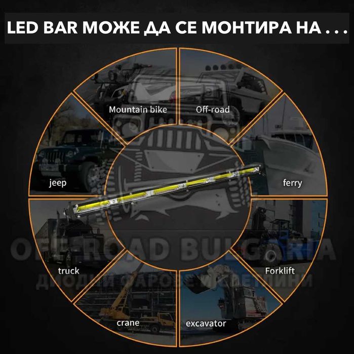 SLIM LED BAR с усилени диоди УЛТРАТЪНЪК ЛЕД БАР с усилени диоди