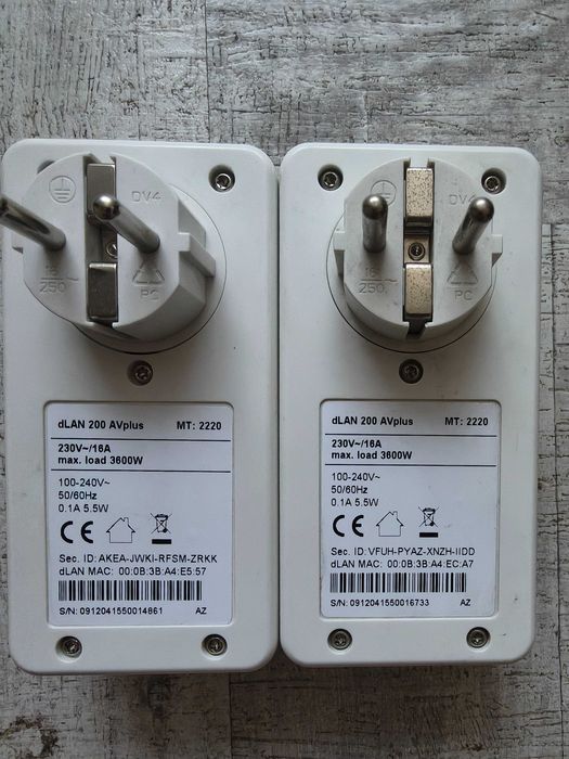 Powerline Devolo dLAN 200 AVplus. Perfect funcționale. 2 buc. incluse în preț