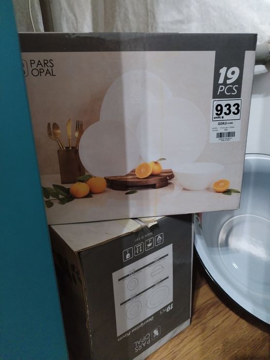 Набор шикарной посуды под мрамор