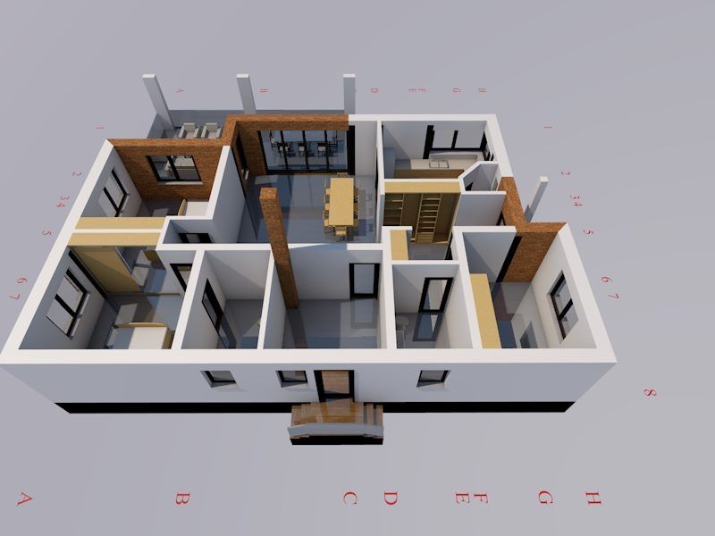 Casă individuală 122mp utili+33mp terasă teren 1250 mp Vâlcele Feleacu