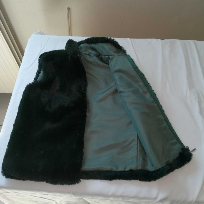 Детски елек Teddy Bear с хастар, тъмно зелен