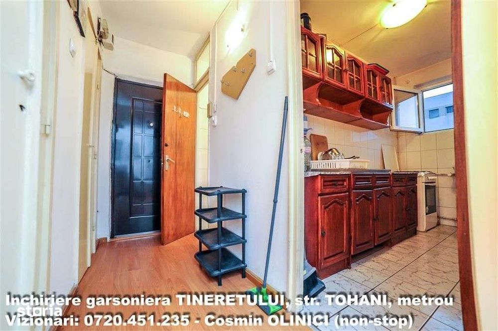 Inchiriere garsoniera TINERETULUI (Tohani), dec., metrou, pet friendly