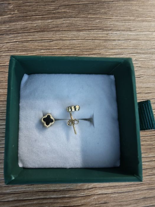 Златни  Обеци   Van Cleef- 585