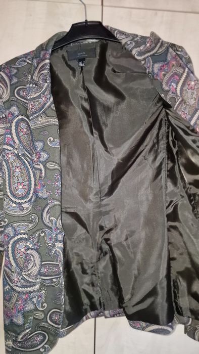 Sacou dama Mango M verde 2 buzunare