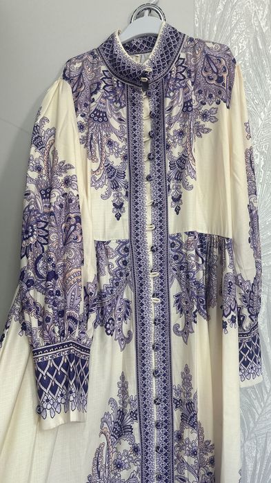 Платье длинное с принтом