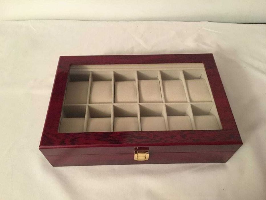 Cutie Caseta Depozitare Ceasuri Lemn pentru 6,10,12 și 20