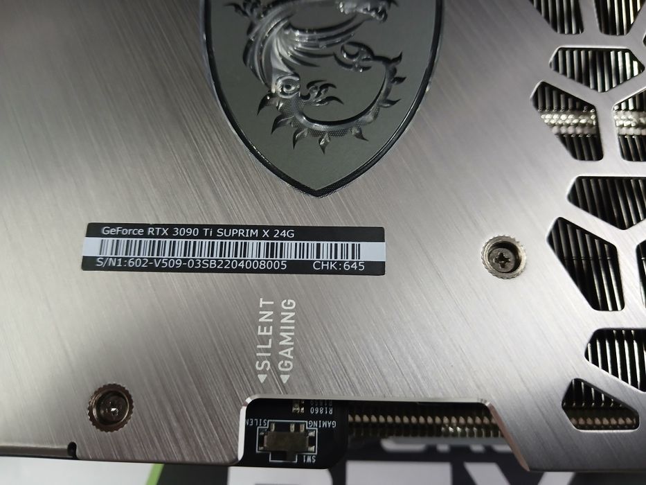 RTX 3090Ti 24Gb MSI SUPRIM Xналичии