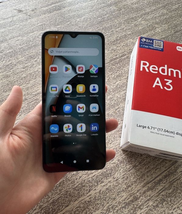 Redmi A3 sotiladi. Rangi: Midnight Black 6/128gb