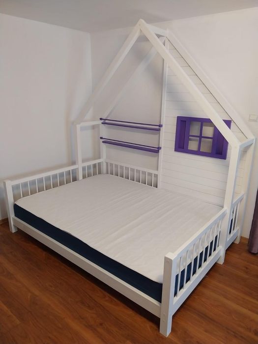 Pat Montessori copii din lemn masiv – modele la comandă, livrare în to