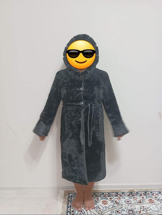 Шуба мутон, черного цвета,  размер 46-48