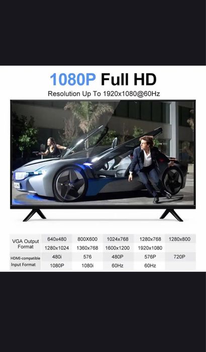 Переходник с HDMI на VGA, 1080p