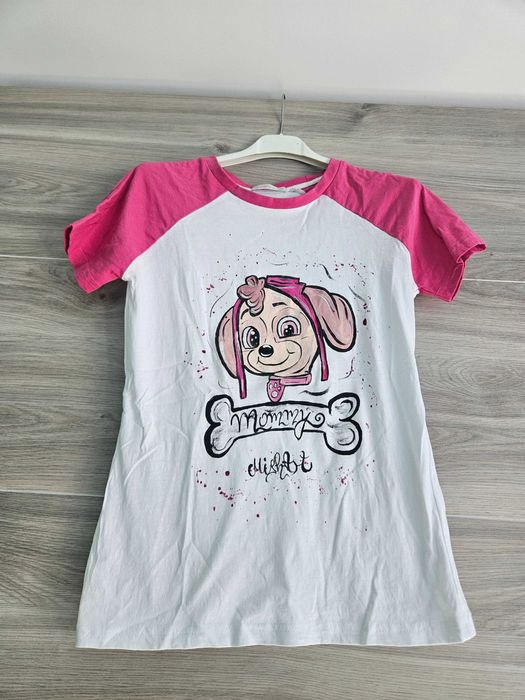 Лот / комплект ръчно рисувани тениски за цялото семейство Пес Патрул