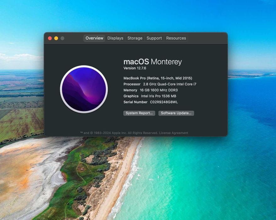 MacBook Pro 15" Retina Mid 2015, i7 2.8GHz, 500GB SSD, 16 RAM;