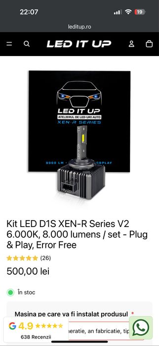 Becuri led d1s set