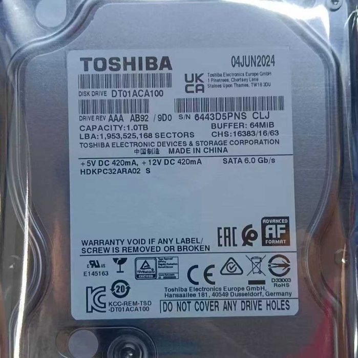 HDD Toshiba 1TB DT01ACA100
