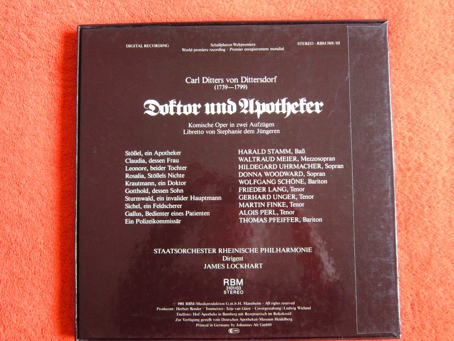 cadou deosebit rar Doctor si Farmacist  Mint Germania 1981