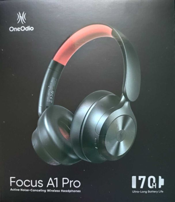OneOdio Focus A1 Pro Безжични слушалки с активно шумопотискане,червени