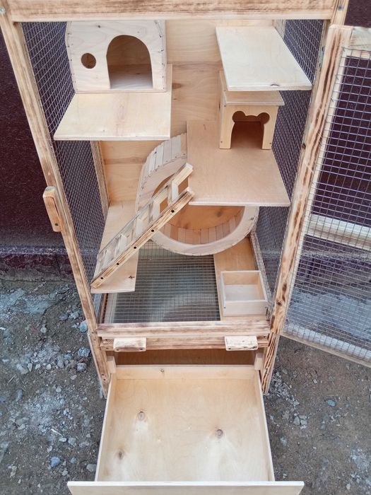 Клетка для шиншилл с ящиком