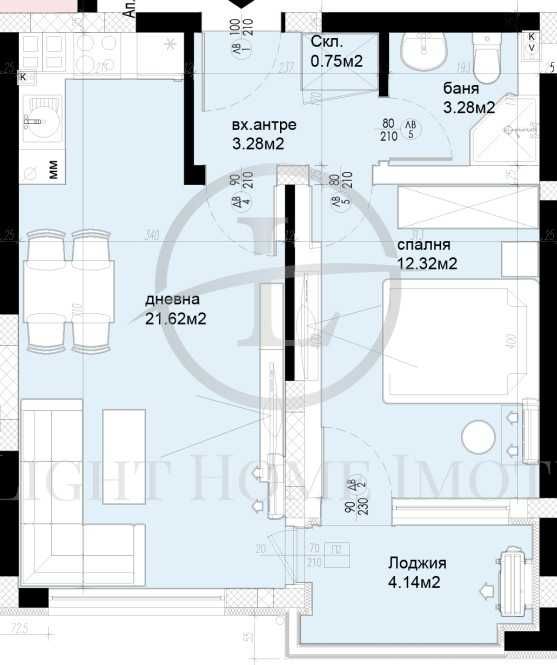 Продава се Двустаен апартамент в Пловдив, Христо Смирненски - 61 кв.м за 853 €/кв.м - Снимка #3