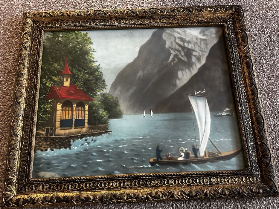 tablou vechi pictat de peste 100 de ani