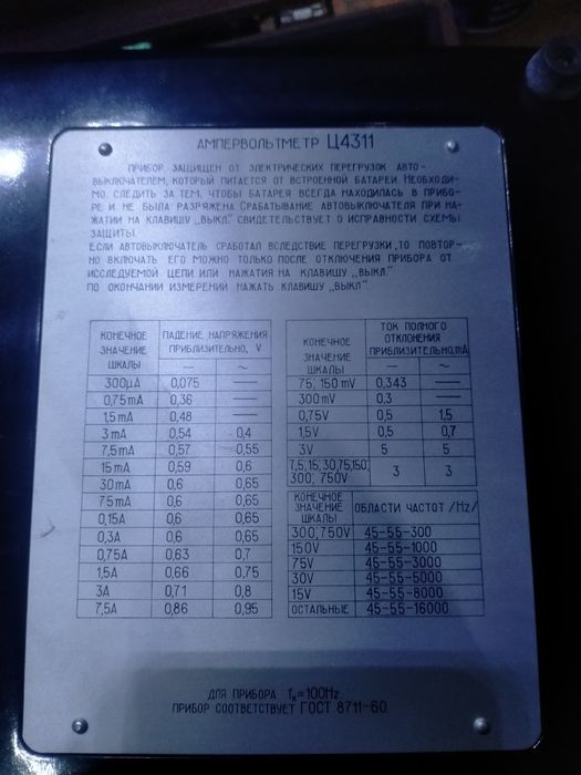 Ампервольтметр Ц4311