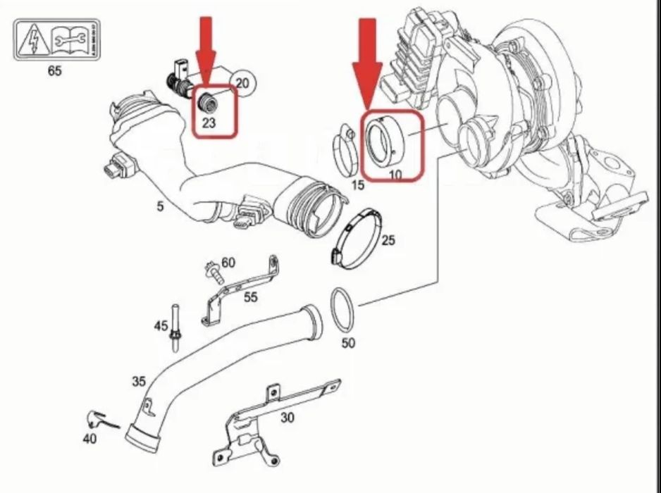 Уплътнения за лястовица за Mercedes OM642 (A6420940480, A6420940580)