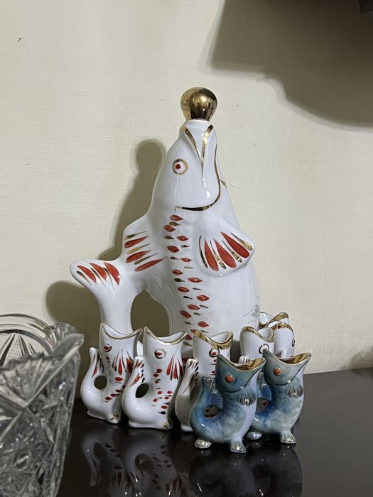 Набор для ликёра - Сервиз  «Рыбки»