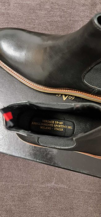VERSACE  чисто нови мъжки кожени боти