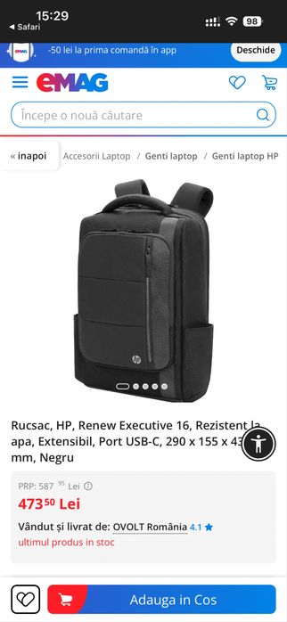 Ghiozdan travel Hp Executive 16