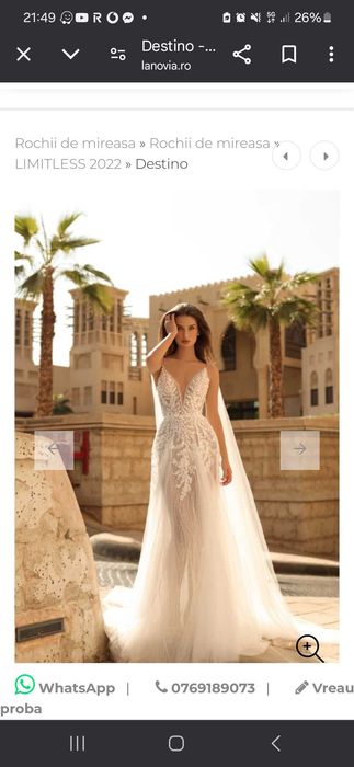 Rochie mireasa spectaculoasa LaNovia