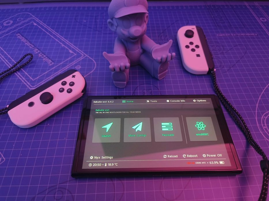 Nintendo Switch OLED - 256 GB, с emuNAND, Android, Hekate и Atmosphere