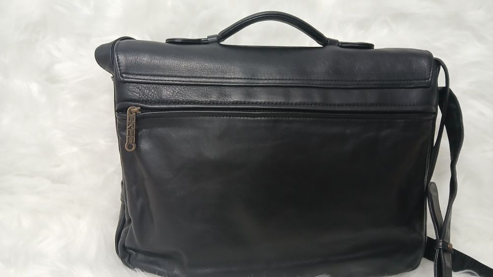 Servietă / Geantă business BREE – Piele naturală neagră