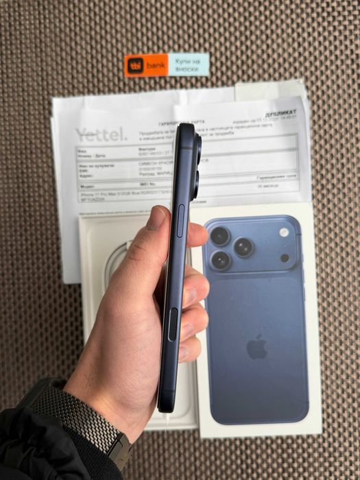 НОВ! 36М ГАР! 512gb! iphone 17Pro max Лизинг от 51€/мес deep blue син