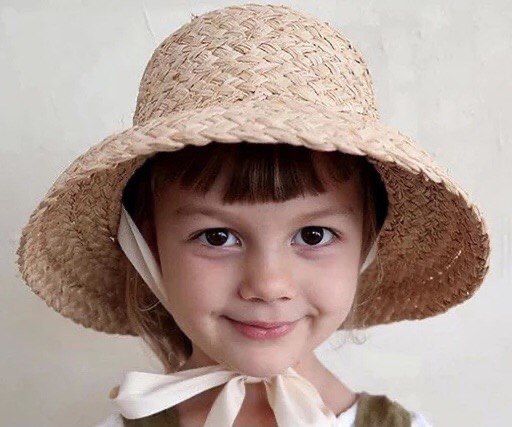 Соломенная шляпка детская