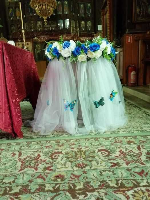 Aranjament botez cristelnita/ decor botez