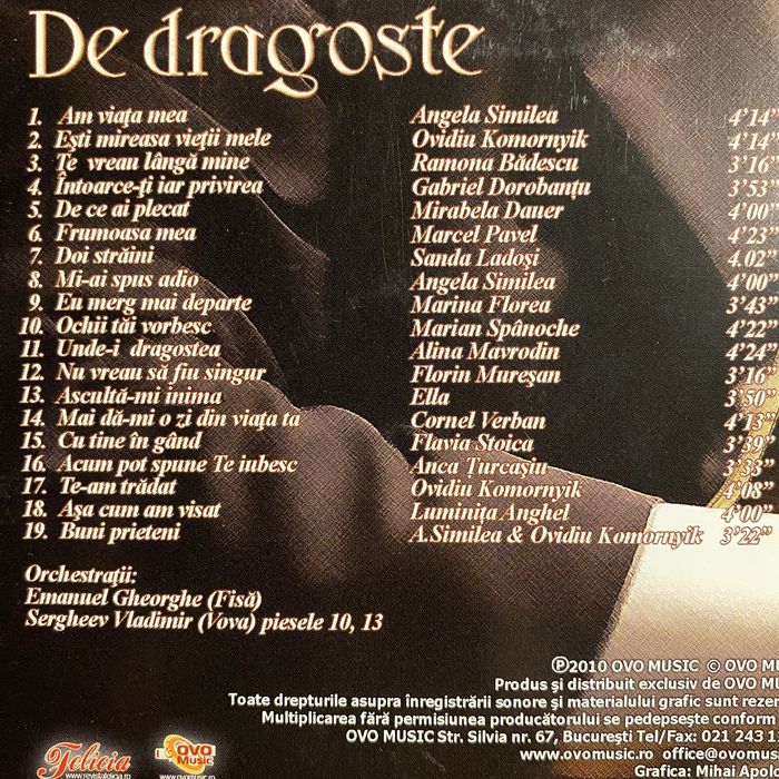 Colectie 7 CD-uri cu compilații de muzică românească