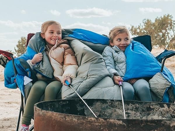 Спален чувал MalloMe, 3-сезонен, водоустойчив, до 183см