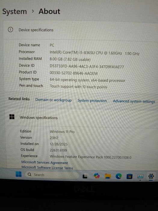Laptop DELL Latitude 5400 | i5 8365u - 8GB RAM - 120GB SSD NVME
