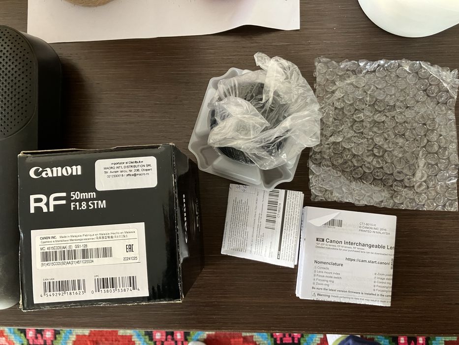 Canon RF 50mm F1.8 STM - Impecabil - La Cutie