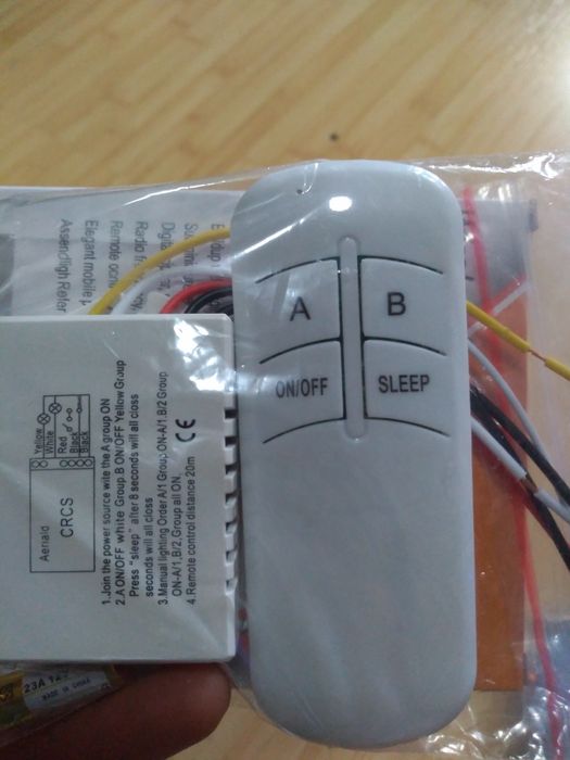 Telecomanda+receptor pt. lustra sau alte aparate electrocasnice (220v)