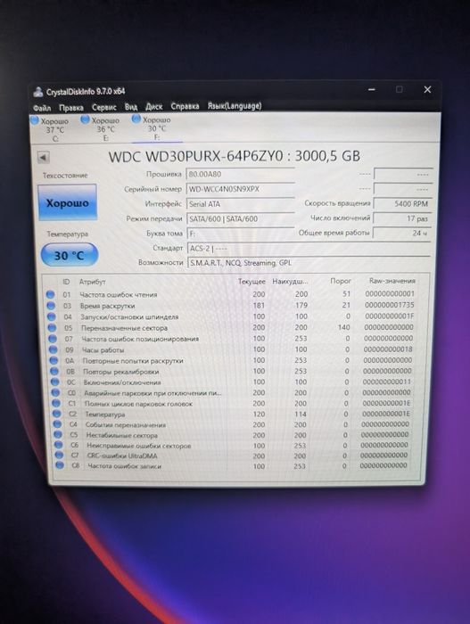 Жёсткий диск 3тб
