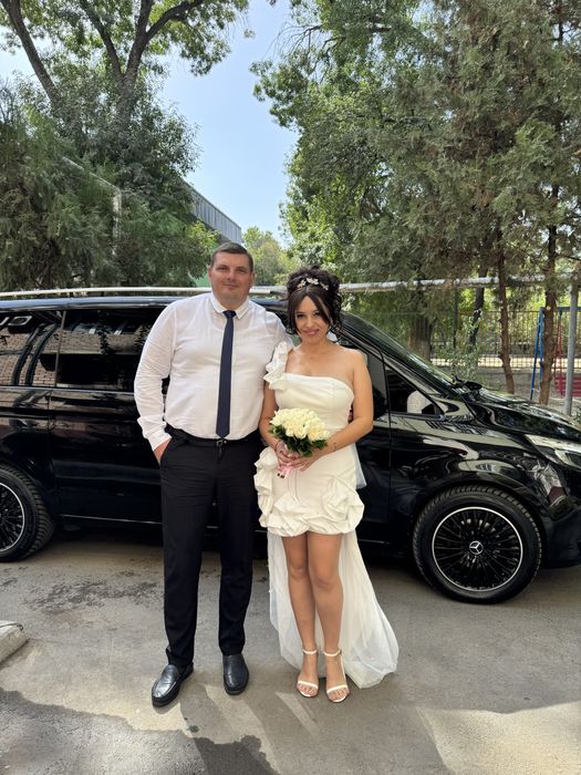 Европейское свадебное платье, одето один раз, итальянское, привозное