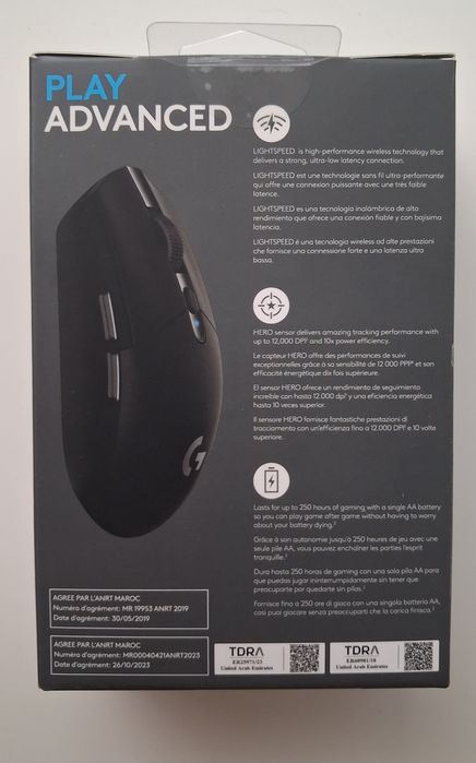 Мишка Logitech G305 Lightspeed оптична   безжична, USB, черна, гейминг, 6 програмируеми бутона