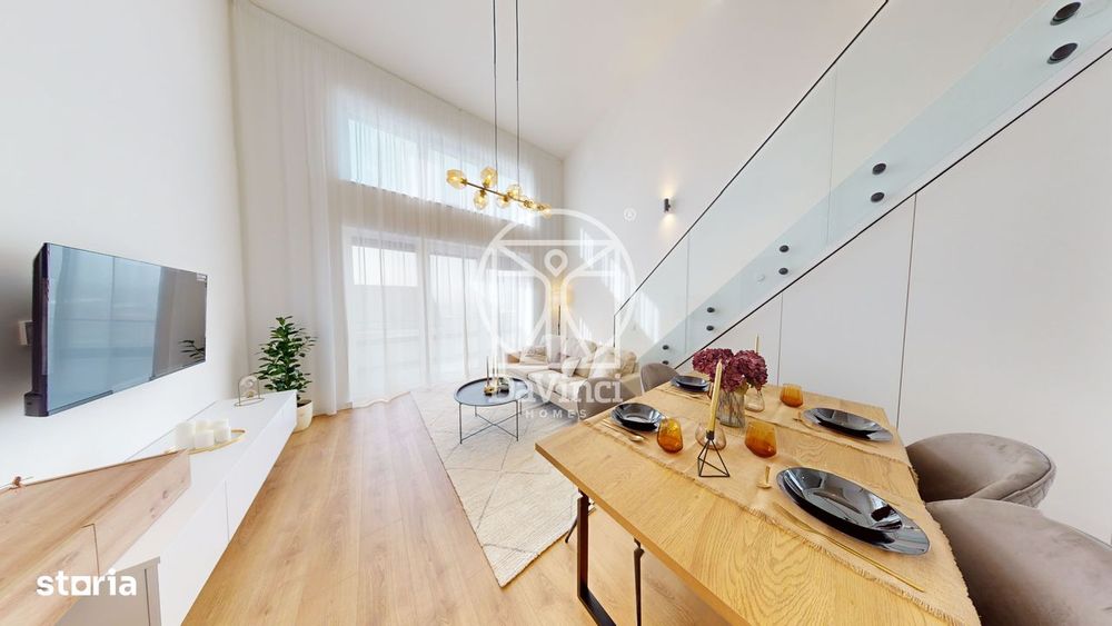 Direct dezv. -Penthouse 4 camere + terasa, mobilat complet, intabulat