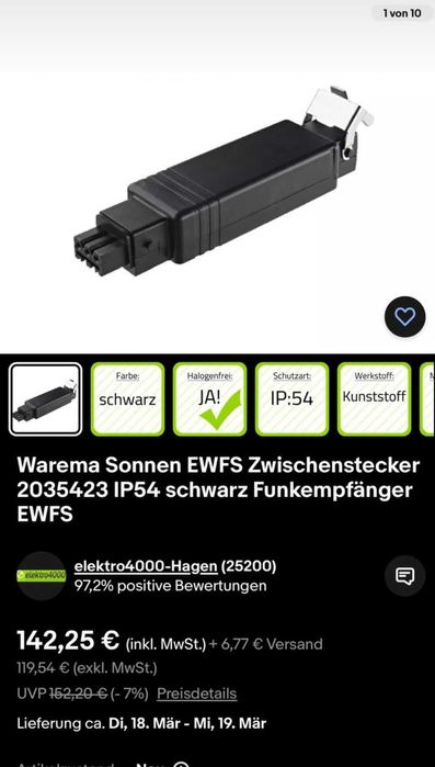 Receptor jaluzele Warema