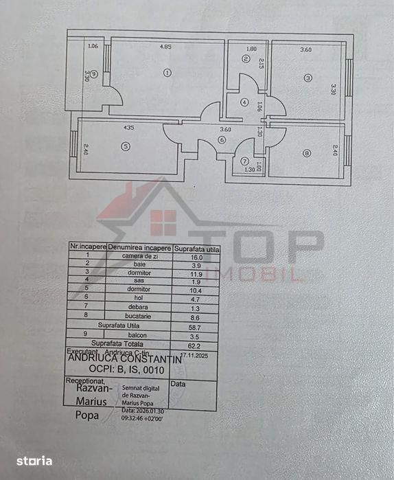 Apartament 3 Camere Decomandat - Tatarasi