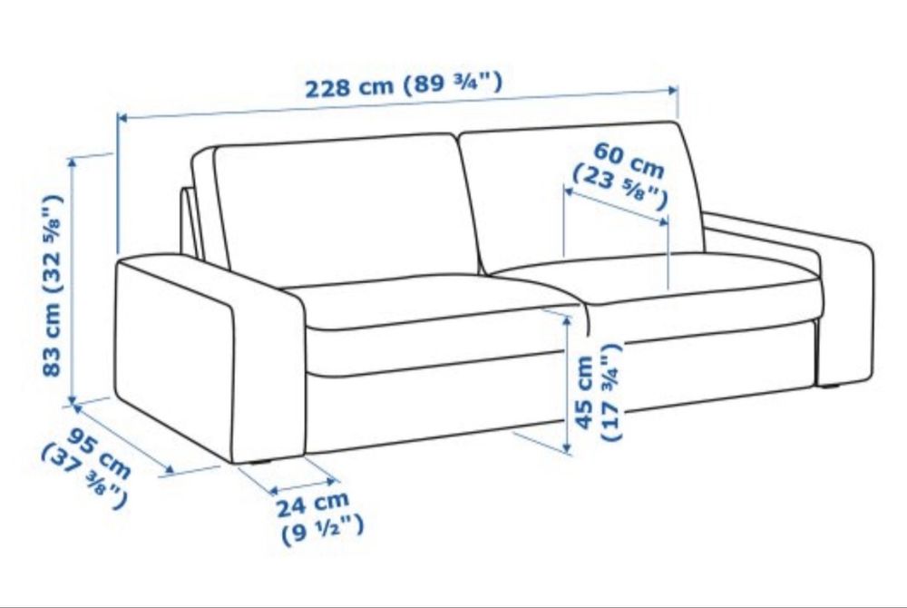 Нов триместен диван на IKEA модел KiVIK