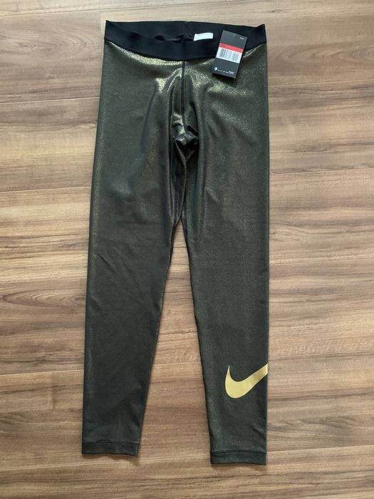 клин Nike Pro Sparkle Gold Training leggings