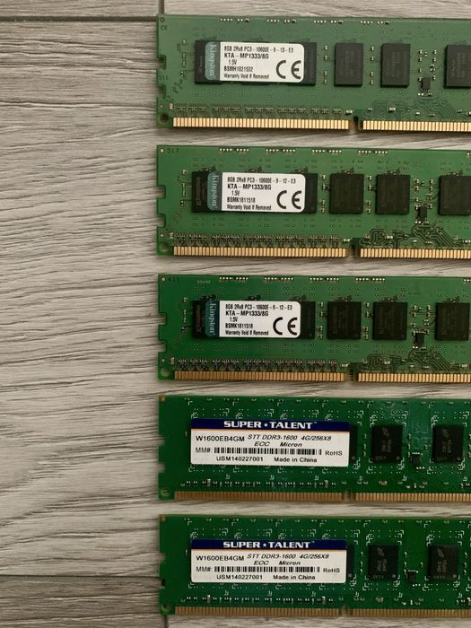 Memorii RAM DDR3 ECC Kingston/Micron pentru Mac/Server