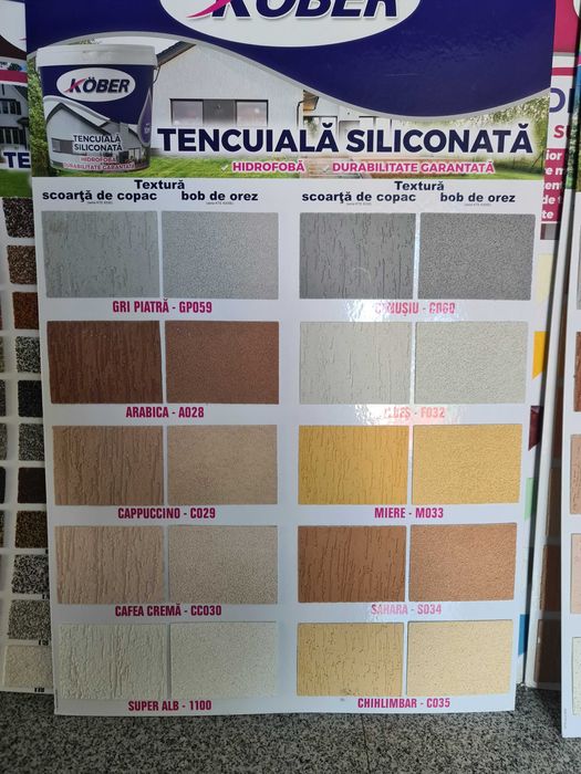 Tencuieli decorative cu silicon, Kauciuc, Fibre de Carbon -25 kg